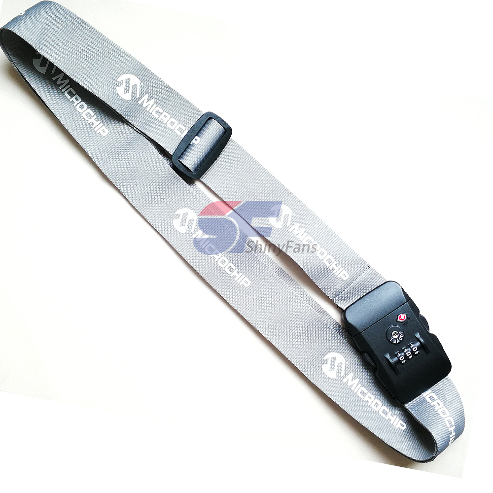 High Quality ShinyFans SF-6666 TSA Custom Lock Luggage Belt Customizable Polyester Material Password-Released Buckle Lanyard