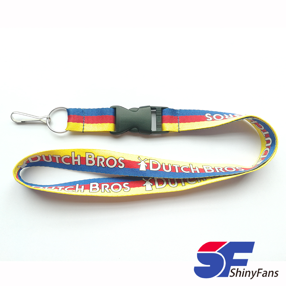 Custom Logo Printing Eco-Friendly Polyester Badge Holder Lanyard/Cheap Wholesale Neck Lanyard/Promotional Silk Screen Lanyard